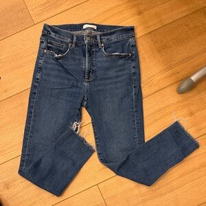 LOFT Dark Blue Ankle Jeans